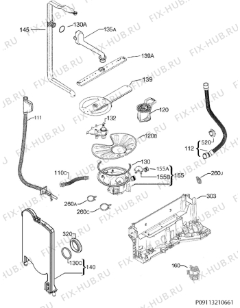 Взрыв-схема посудомоечной машины Electrolux ESL94581RO - Схема узла Hydraulic System 272